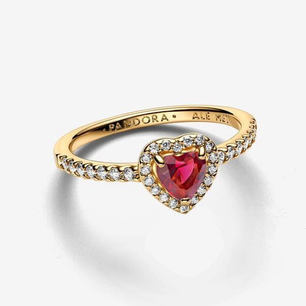 خاتم PANDORA Elevated Red Heart