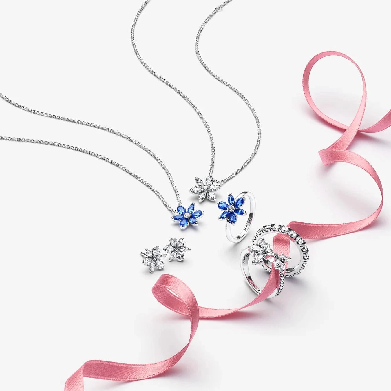 Sparkling Blue Herbarium Cluster Ring